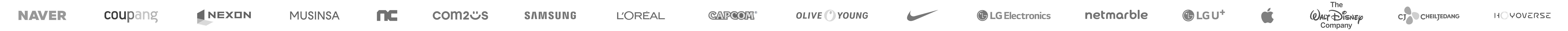 Logotipos de las marcas asociadas publicitarias de WEBTOON